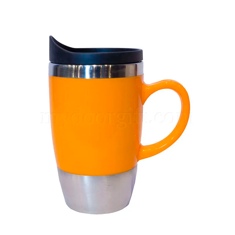 AA102 LOGO C-Handle Solid Color Metal Mug 450ml