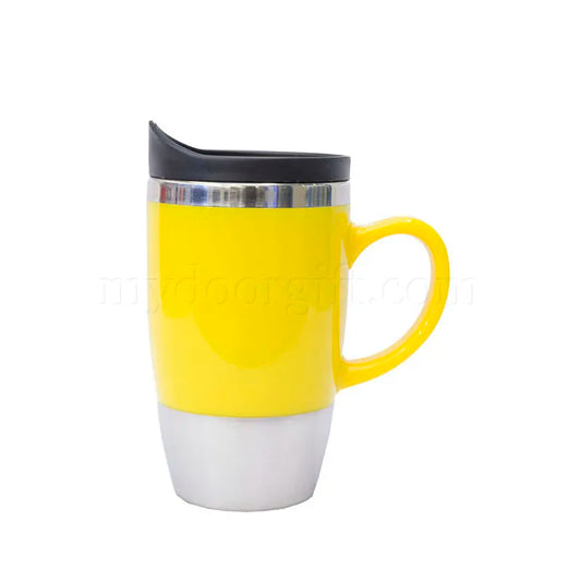 AA102 LOGO C-Handle Solid Color Metal Mug 450ml