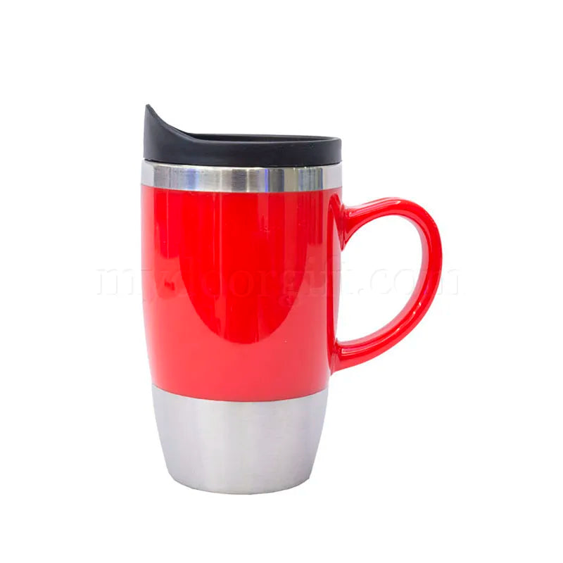 AA102 LOGO C-Handle Solid Color Metal Mug 450ml